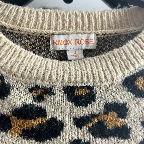 Knox Rose Cream and Black Leopard Print Sweater - Picture 3 of 5